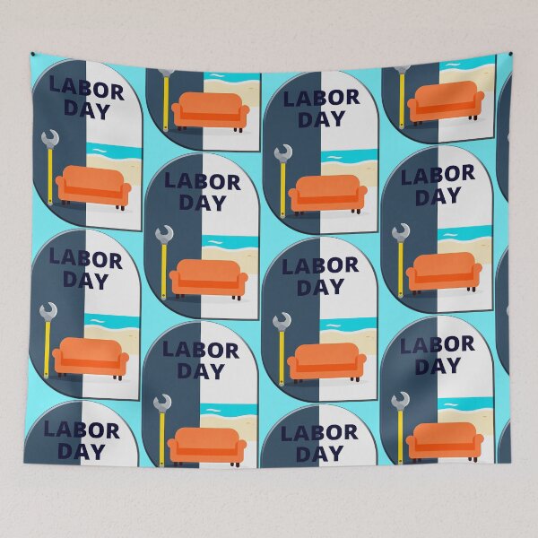 Item preview, Labor Day Minimal Worker Relax Design designed and sold by Topoartispp.