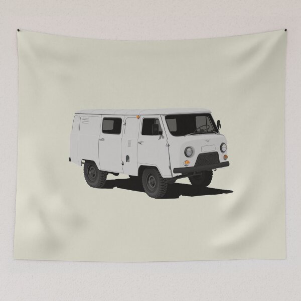 Item preview, UAZ-452 - УАЗ-452 -UAZ Bukhanka in white designed and sold by knappidesign.