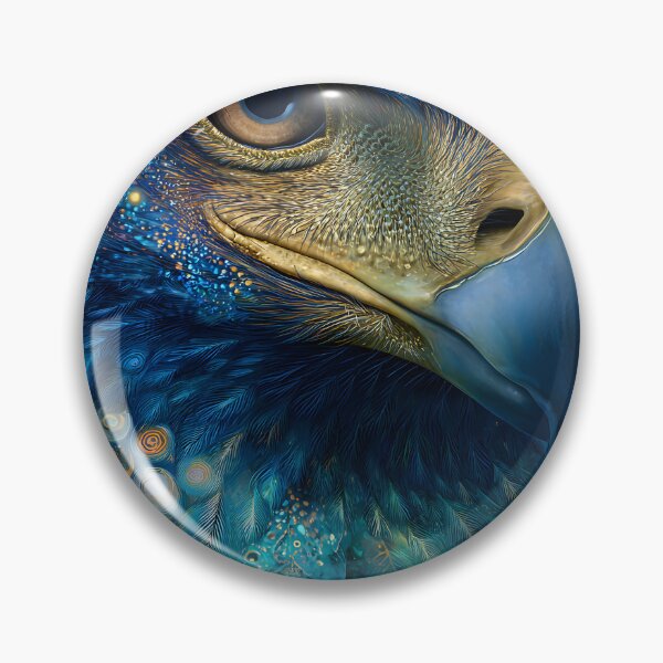 Item preview, Majestic Blue Eagle with Cosmic Patterns and Colors designed and sold by Artessie.