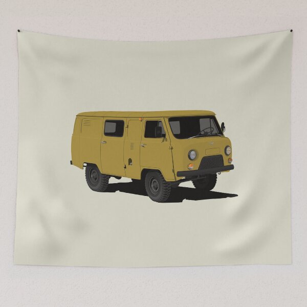 Item preview, UAZ-452 - УАЗ-452 -UAZ Bukhanka dark yellow designed and sold by knappidesign.