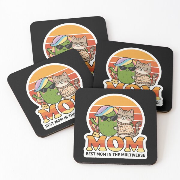 Item preview, Best Mom In The Multiverse Cute Pickle & Cat Mom Shirt – Funny Mother’s Day Gift for Cat Lovers – Retro Cute Mom Design for T-Shirt, Mug & Sticker designed and sold by Basma Designs | Retro, Kawaii Shirts & Stickers.