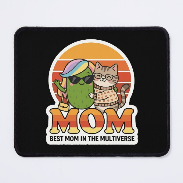 Item preview, Best Mom In The Multiverse Cute Pickle & Cat Mom Shirt – Funny Mother’s Day Gift for Cat Lovers – Retro Cute Mom Design for T-Shirt, Mug & Sticker designed and sold by Basma Designs | Funny Shirts, Stickers & Mugs.