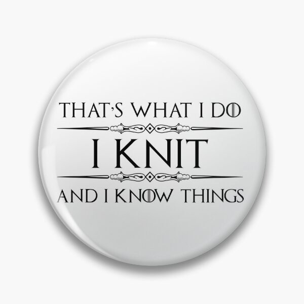 Item preview, Knitting Gifts for Knitters - I Knit & I Know Things Funny Gift Ideas for Knitter with Needles & Yarn Bag designed and sold by merkraht.