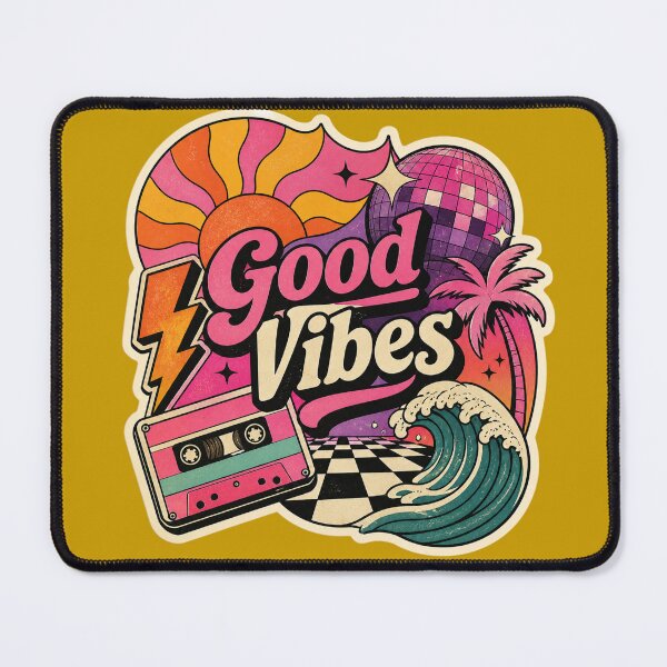 Item preview, Good Vibes Retro Mix - K7, Crystal Globe and 80s Summer designed and sold by Euphoric Girls Store.