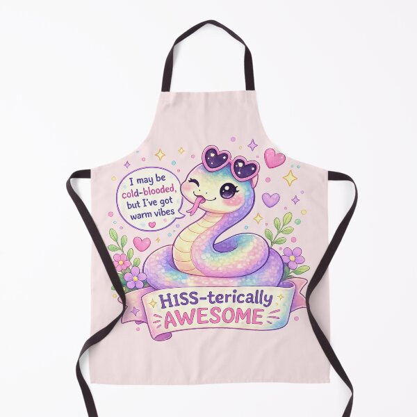 Item preview, Pastel Cute Snake with Funny Quote “HISS-terically Awesome” – Kawaii Snake Icon PNG designed and sold by StickyDelights.
