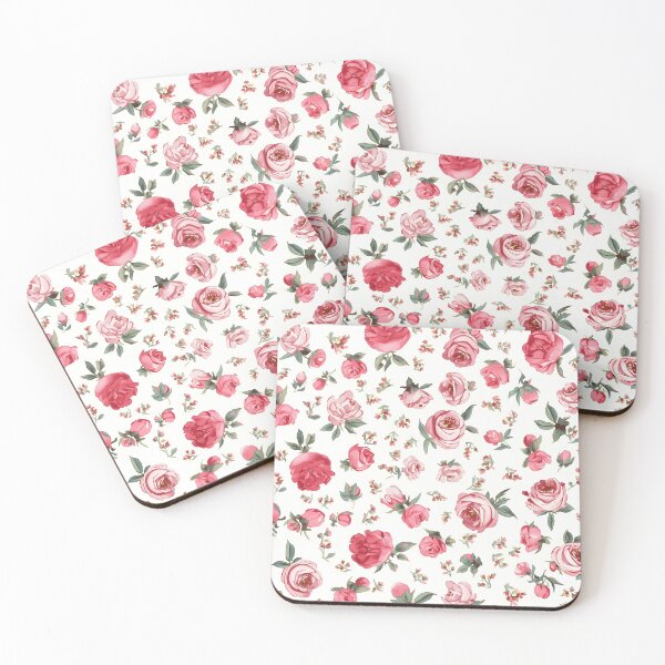 Item preview, Romantic pink rose pattern designed and sold by uunaa.