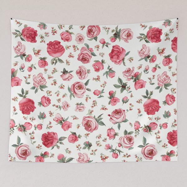 Item preview, Romantic pink rose pattern designed and sold by uunaa.