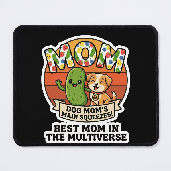 Item preview, Best Mom In The Multiverse Funny Pickle & Dog Mom Shirt – Cute Dog Mom Mother’s Day Gift – Retro Pet Mom Design for T-Shirt Mug Sticker designed and sold by Basma Designs | Funny Shirts, Stickers & Mugs.