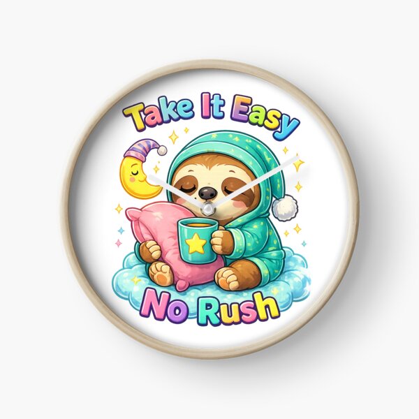 Item preview, Take It Easy Sloth Shirt – Cute Kawaii Lazy Animal No Rush Cozy Design designed and sold by Clothes With Smiling Animals Walt Gral.