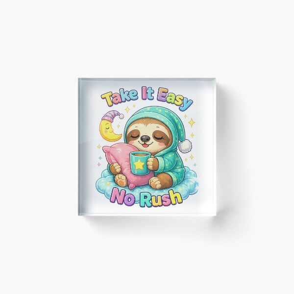 Item preview, Take It Easy Sloth Shirt – Cute Kawaii Lazy Animal No Rush Cozy Design designed and sold by Clothes With Smiling Animals Walt Gral.