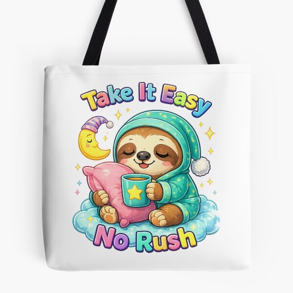 Item preview, Take It Easy Sloth Shirt – Cute Kawaii Lazy Animal No Rush Cozy Design designed and sold by Clothes With Smiling Animals Walt Gral.