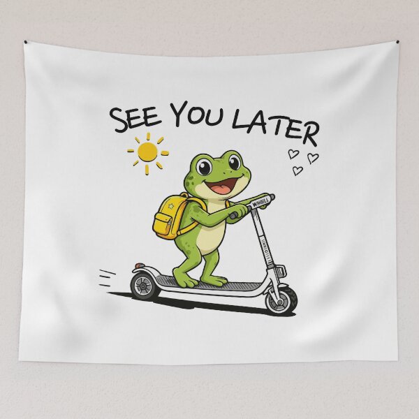 Item preview, Last Day of School  frog “See You Later” Funny Kids Cartoon Design designed and sold by ArtByKatti.