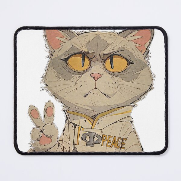 Artikelvorschau, grumpy peace cat entworfen und verkauft von v03aiprints.