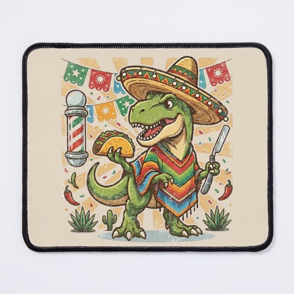 Item preview, Barber T-Rex Cinco de Mayo Retro Vintage Style designed and sold by Majnon8bp.