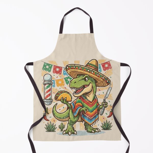 Item preview, Barber T-Rex Cinco de Mayo Retro Vintage Style designed and sold by Majnon8bp.