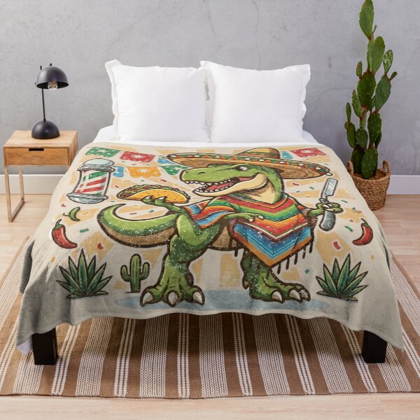 Item preview, Barber T-Rex Cinco de Mayo Retro Vintage Style designed and sold by Majnon8bp.