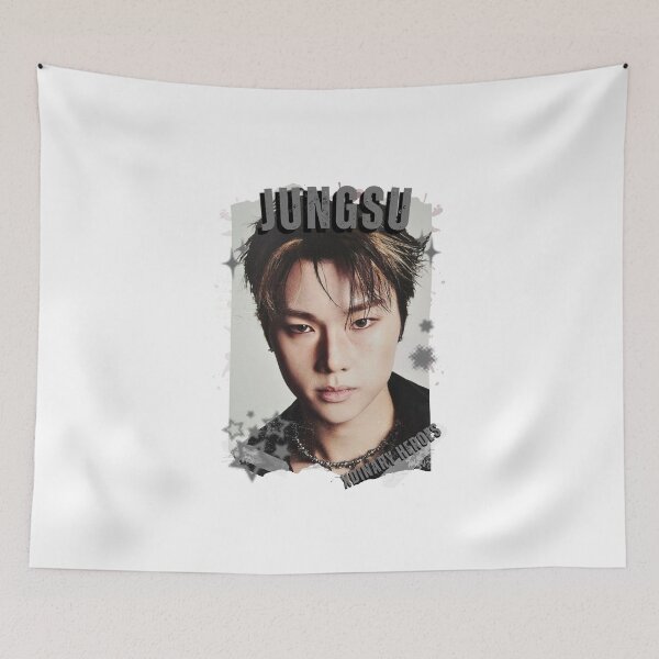 Item preview, Xdinary Heroes Jungsu Kpop Boy Band Monochrome Korean Collage Art Design designed and sold by HELL0WBELLO.