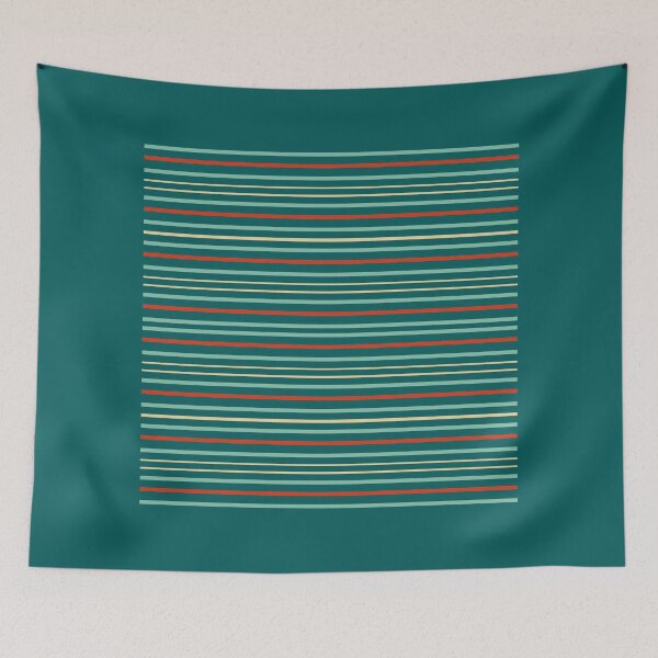 Item preview, Red, beige and blue stripes for summer vibes 5E designed and sold by StefanStudioArt.