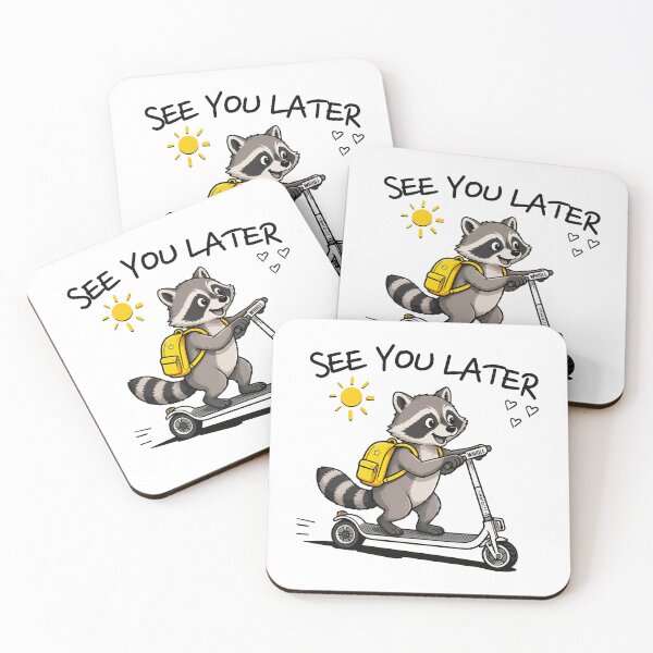 Item preview, Last Day of School  Racoon “See You Later” Funny Kids Cartoon Design designed and sold by ArtByKatti.