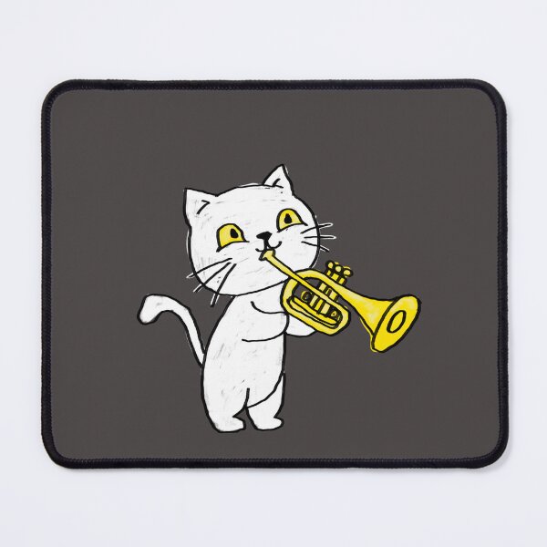 Item preview, Trumpet cat, cat plays trumpet designed and sold by badlydrawnbabe.