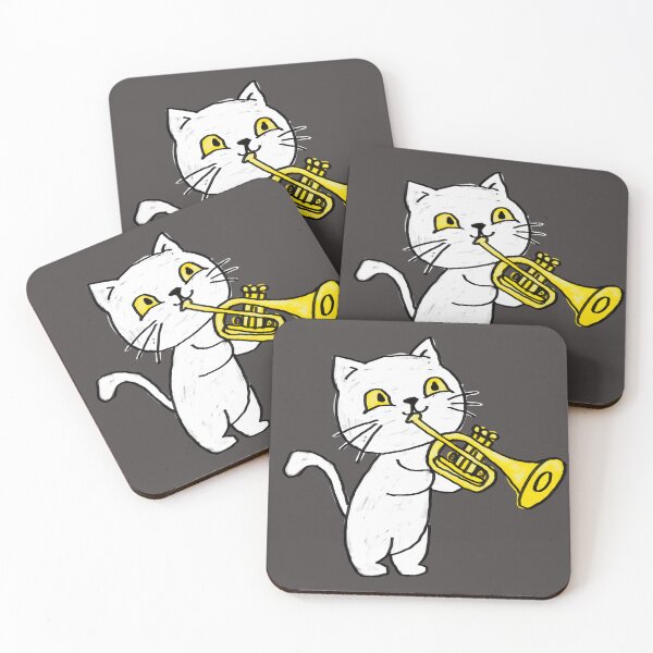 Item preview, Trumpet cat, cat plays trumpet designed and sold by badlydrawnbabe.