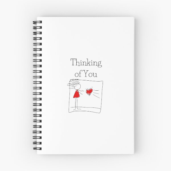 Item preview, Flying Heart Cartoon with Thinking of You Words designed and sold by Joanne Whitlock.