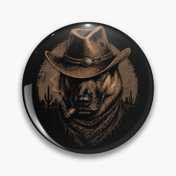 Item preview, German Shepherd Western Graphic Cowboy Dog Smoking designed and sold by Kladhadredo.