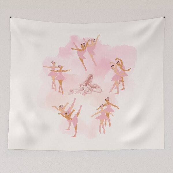 Item preview, ​Dreamy Pink Watercolor Ballerina Art designed and sold by HBBS DESIGNS.