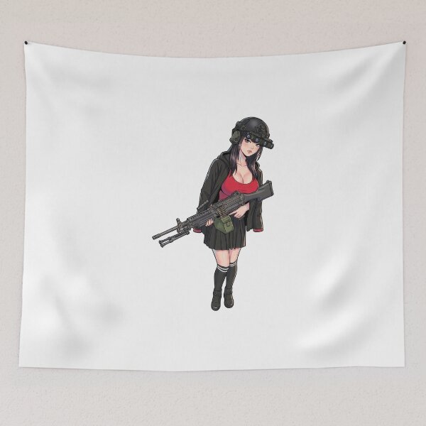 Item preview, Machine Gun Girl designed and sold by RAWLIFEGRAPHIC.