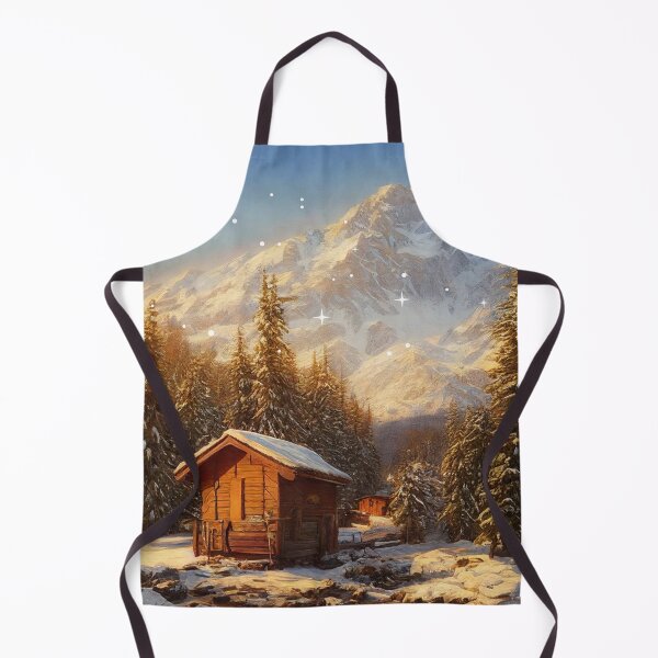 Item preview, Snowy Chalet Poster | Winter Cabin Landscape | Cozy Mountain Wall Art Gift designed and sold by Kubilay-Digital.