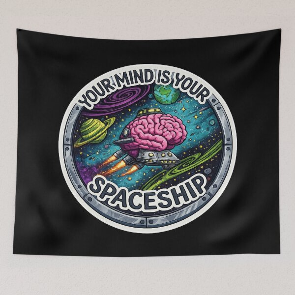 Item preview, Your Mind Is Your Spaceship – Cosmic Mindset Rocket Design designed and sold by Altair_.