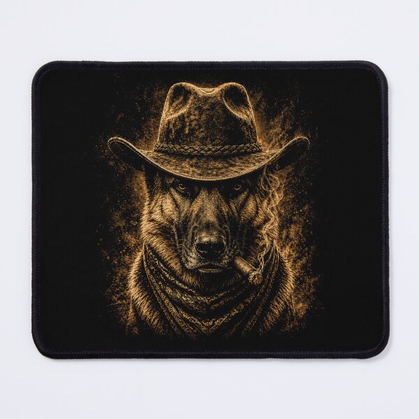 Item preview, German Shepherd Western Graphic funny Cowboy Dog Smoking designed and sold by Kladhadredo.