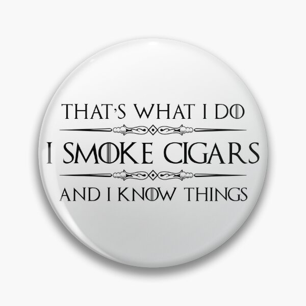 Item preview, I Smoke Cigars and I Know Things - Funny Gifts for Cigar Smokers with Humidor and Whisky designed and sold by merkraht.