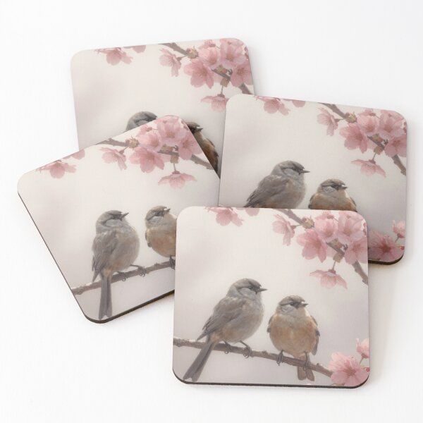 Item preview, Soft Sakura Birds in Dreamy Spring Harmony designed and sold by Nordo Studio.