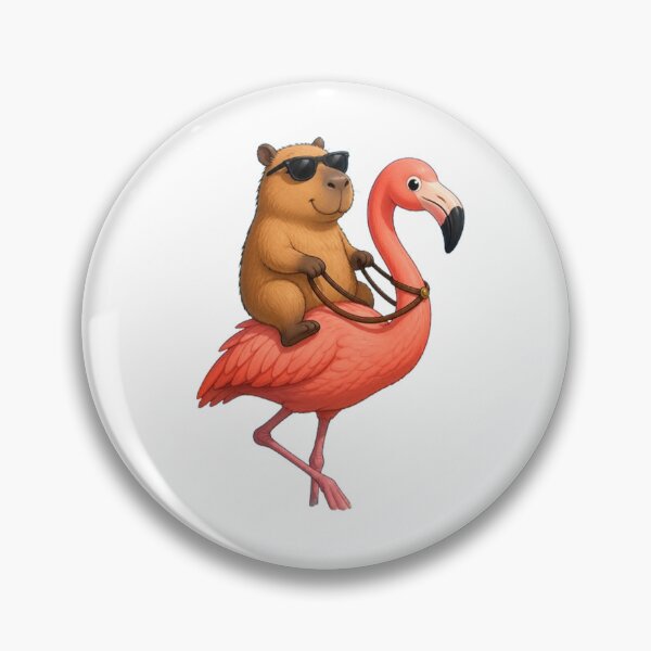 Item preview, capybara flamingo designed and sold by Gokuxtreme.