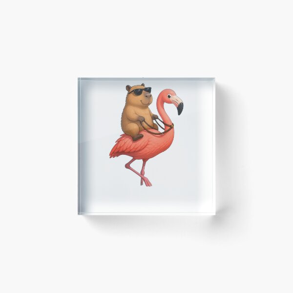 Item preview, capybara flamingo designed and sold by Gokuxtreme.