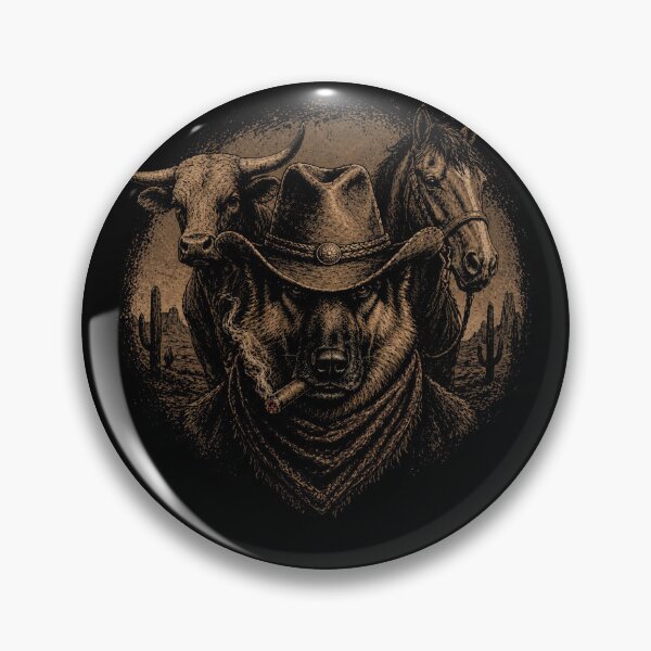 Item preview, Cowboy Dog Smoking German Shepherd Western Graphic designed and sold by Kladhadredo.