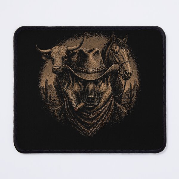 Item preview, Cowboy Dog Smoking German Shepherd Western Graphic designed and sold by Kladhadredo.