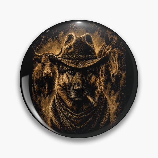 Item preview, German Shepherd Western Graphic Cowboy Dog Smoking designed and sold by Kladhadredo.