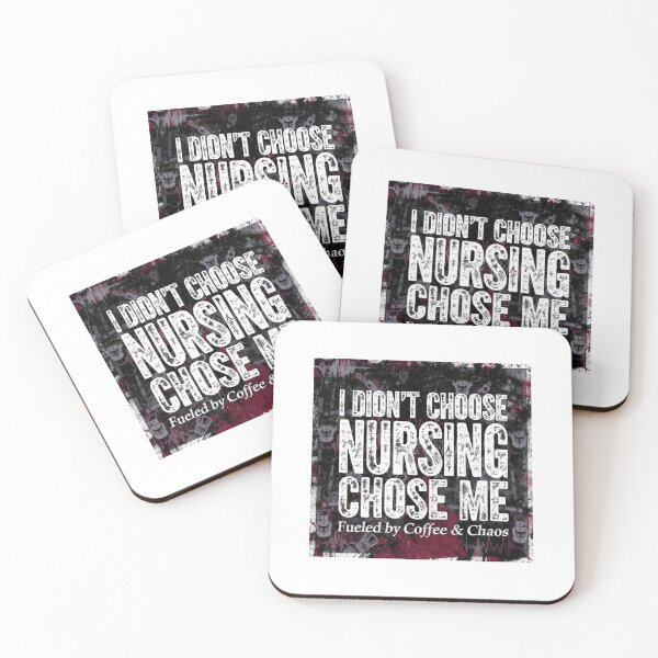 Item preview, I Didn't Choose Nursing Nursing Chose Me | 99% Bold Nurse Shirt | Coffee & Chaos Grunge designed and sold by Petringo.