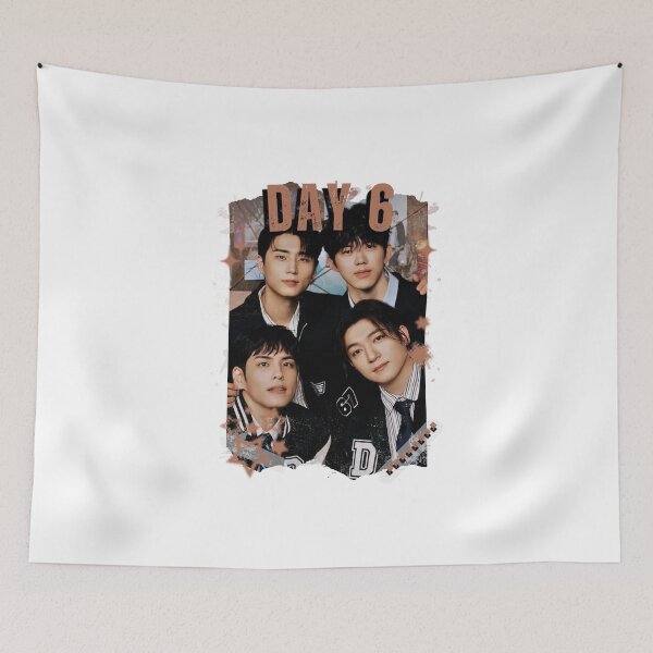 Item preview, DAY6 Group Members Retro Scrapbook Kpop Collage Design designed and sold by HELL0WBELLO.