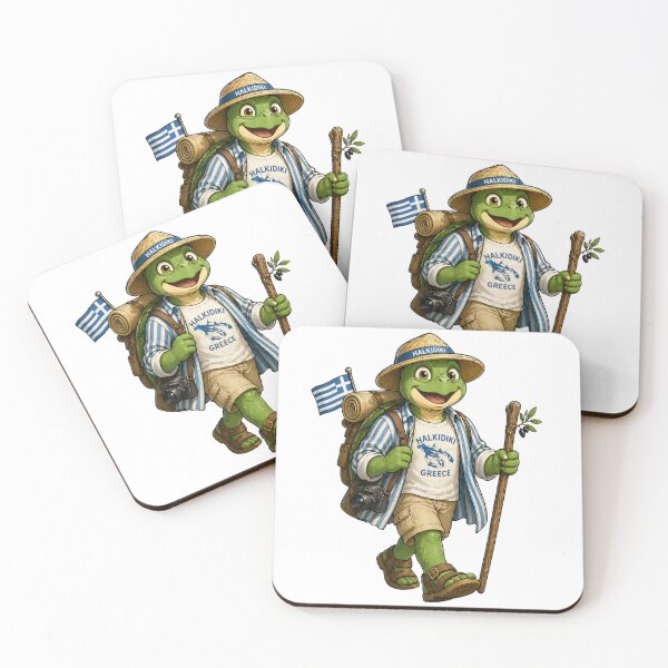 Item preview, Halkidiki Explorer Turtle - Cute Greek Island Traveler designed and sold by Threadnovax.
