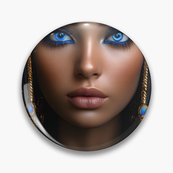 Item preview, Regal Pharaoh with Striking Blue Eyes and Gold designed and sold by Artessie.