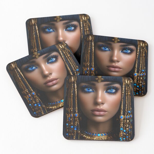Item preview, Regal Pharaoh with Striking Blue Eyes and Gold designed and sold by Artessie.