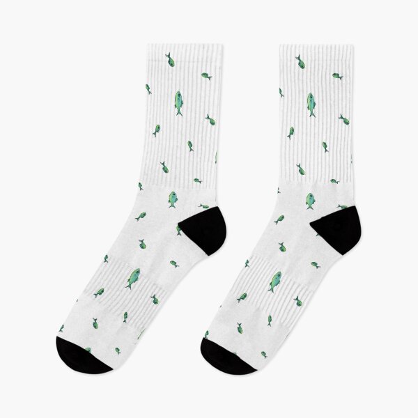 Item preview, Seamless pattern of green watercolor fish Cute Ocean Design designed and sold by VitSArt.