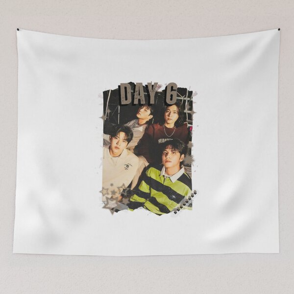 Item preview, DAY6 Group Members Retro Scrapbook Kpop Collage Design designed and sold by HELL0WBELLO.