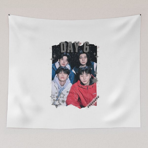 Item preview, DAY6 Group Members Retro Scrapbook Kpop Collage Design designed and sold by HELL0WBELLO.