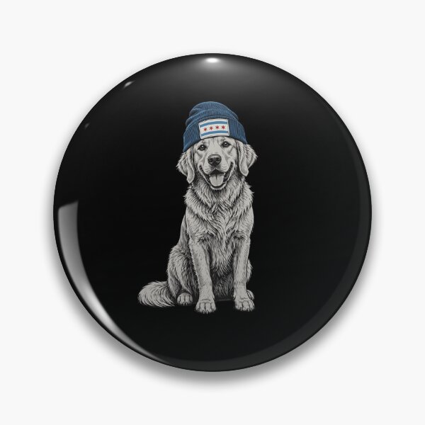 Item preview, Retriever Chicago Flag Beanie Dog designed and sold by snowry.