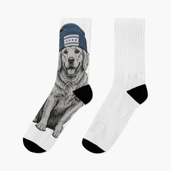 Item preview, Retriever Chicago Flag Beanie Dog designed and sold by snowry.