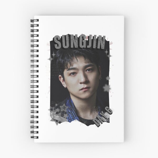 Item preview, DAY6 Group Sungjin Members Retro Scrapbook Kpop Collage Design designed and sold by HELL0WBELLO.